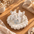 Bouledogue Français en jesmonite – Figurine artisanale blanche